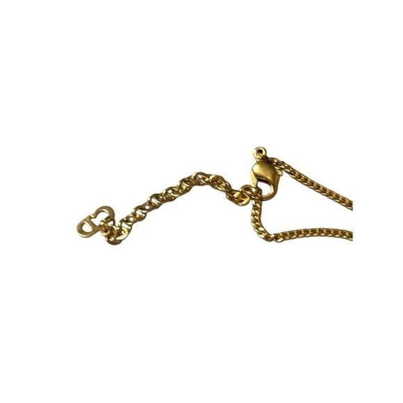 Dior Choker Gold Necklace Luxury Designer 18" L Statement Lux Elegant - Picture 5 of 5